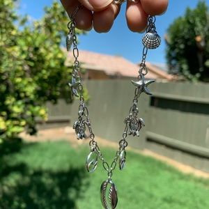 Silver beachy charm bracelet